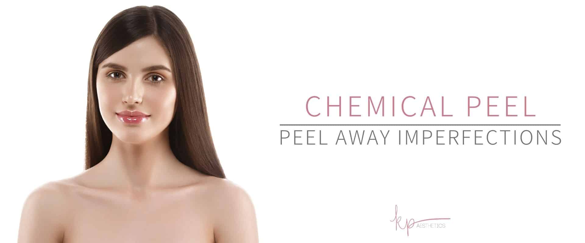 Woman with clear skin after chemical peel.