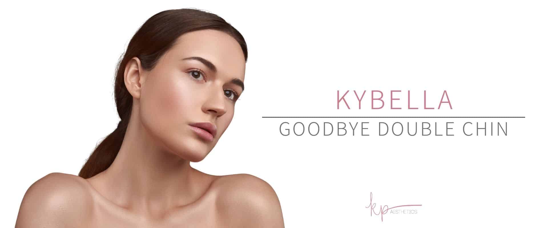 Woman after kybella treatment for double chin at kp aesthetics.