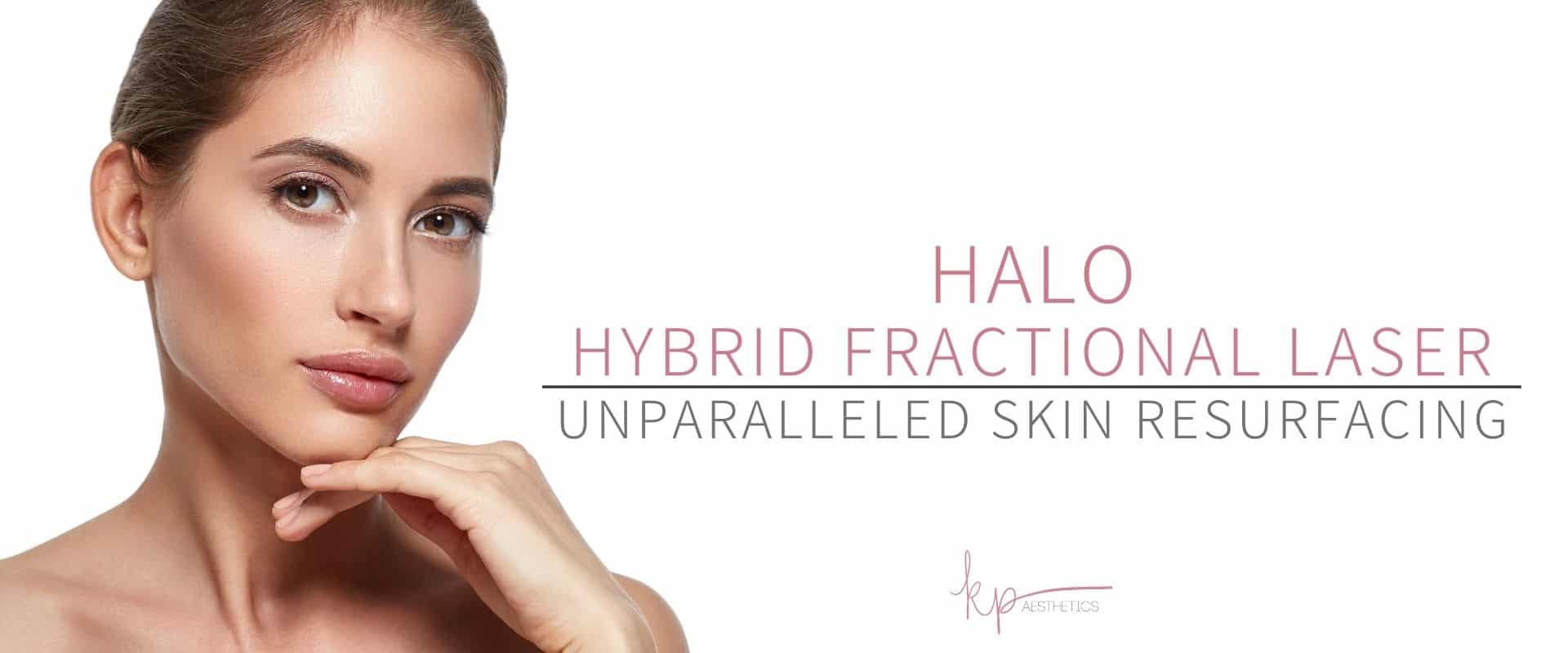 Woman with rejuvenated face promoting a Silhouette Halo Hybrid Fractional Laser