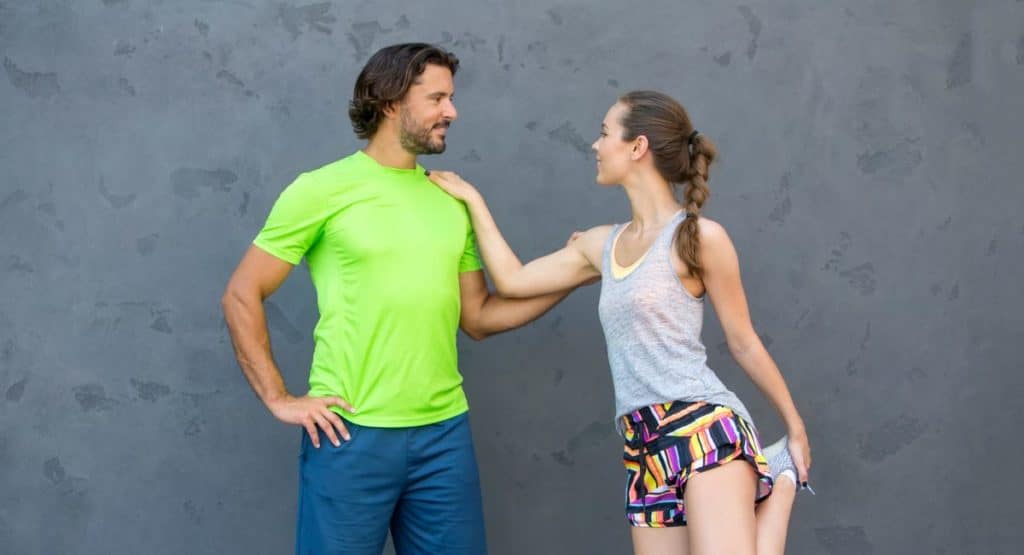 couple doing exercise together