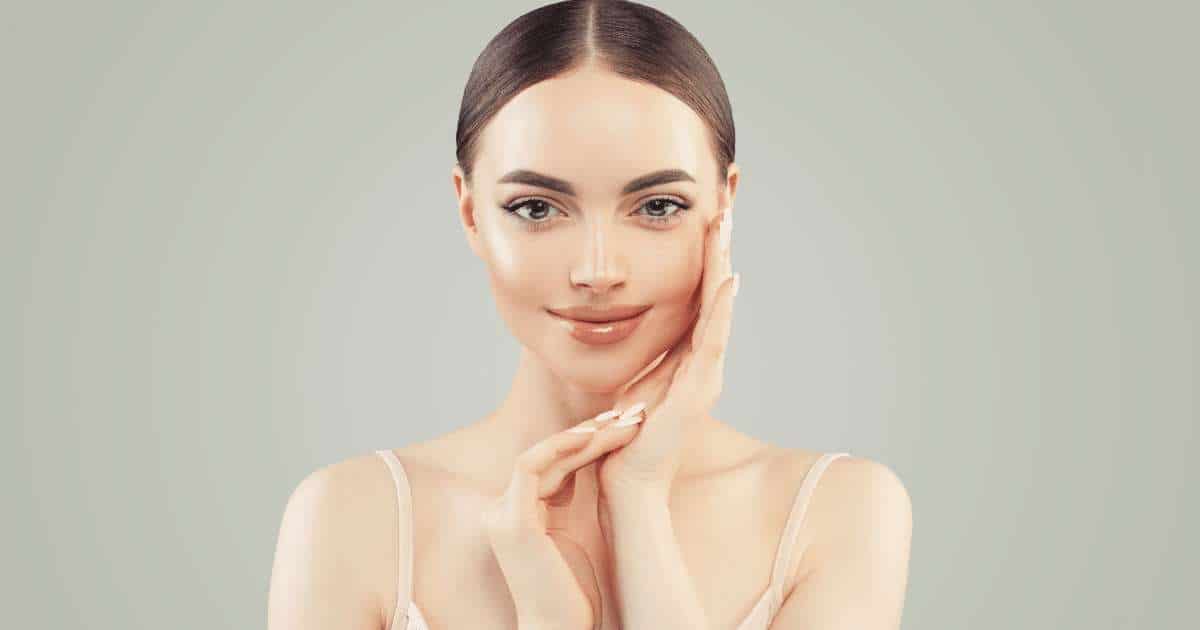 A woman with flawless face from Botox treatment, a service offered at KP Aesthetics.